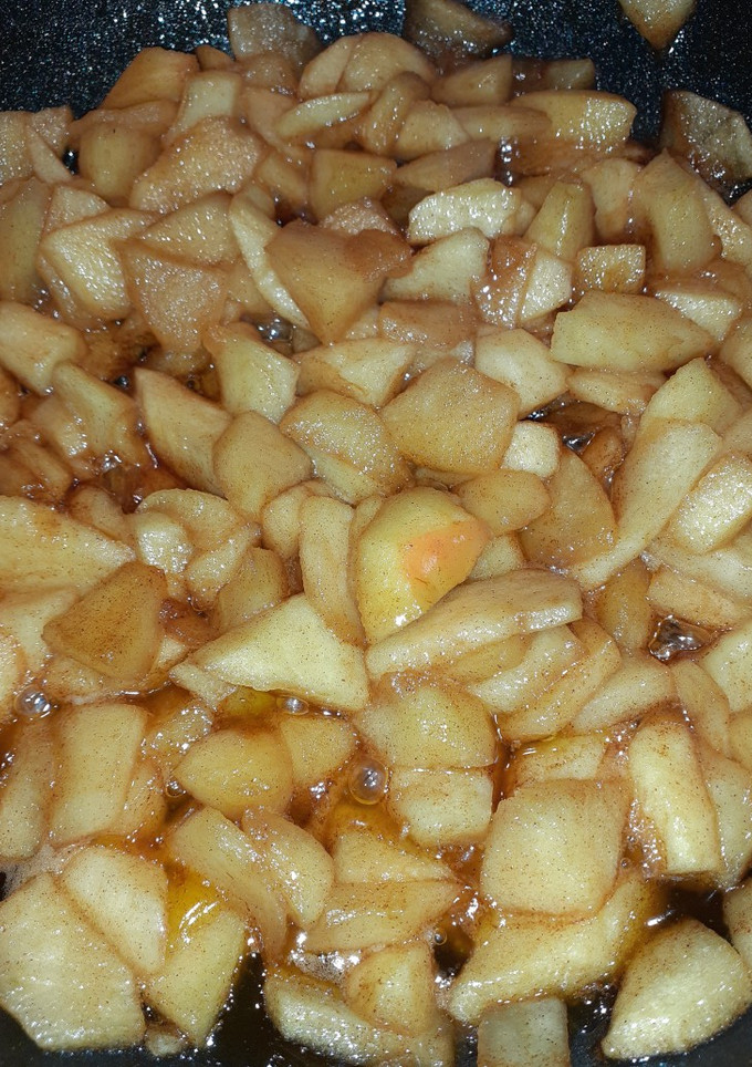 Una foto de Manzana asada en sartén