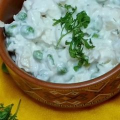 Mayo potato salad A picture of Mayo potato salad.