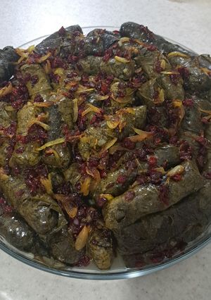 عکسی از دستور دلمه برگ مو