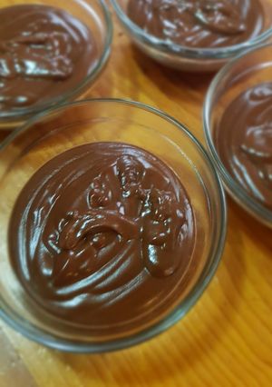 Una foto de Natillas de doble chocolate