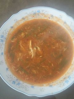 Una foto de Sopa de espárragos