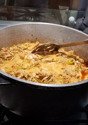 Una foto de Pollo Con Salsa De Puerros Y Champiñones