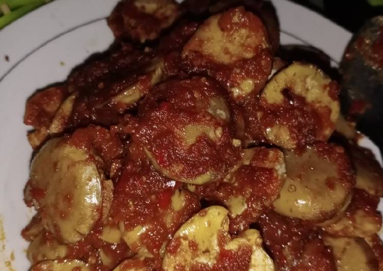 Kiat-kiat membuat Jengkol penyet goreng bumbu pedas mantap