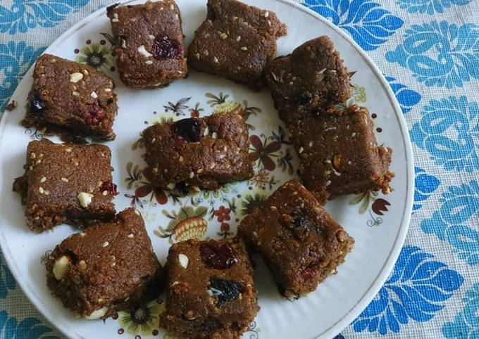 Ghee residue barfi or squares Recipe
