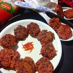 A picture of Beetroot Daliya Kebabs.