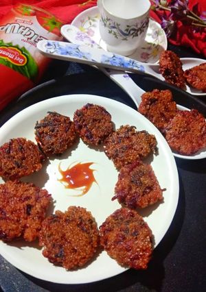 A picture of Beetroot Daliya Kebabs.