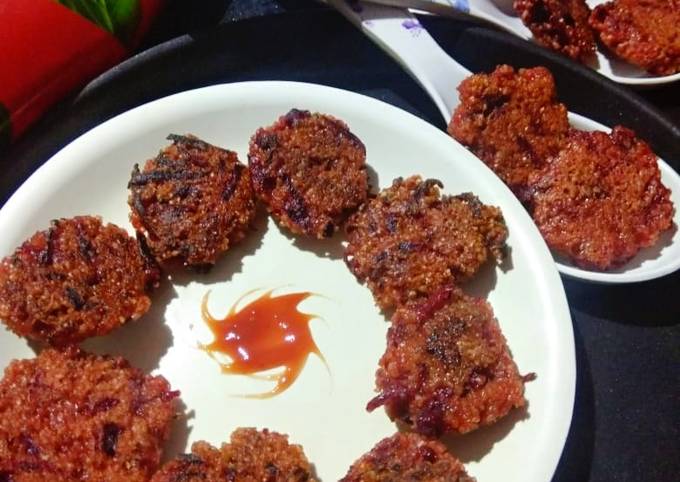 Beetroot Daliya Kebabs