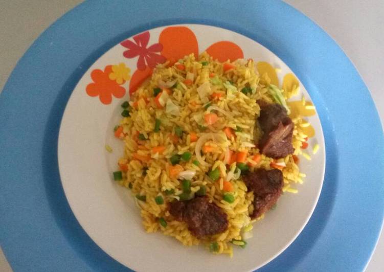 Fried rice with beef