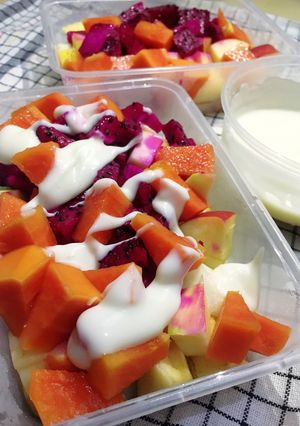 Foto resep Salad Buah homemade (tanpa keju)
