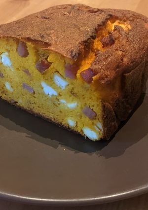 Une photo de Cake butternut jambon feta