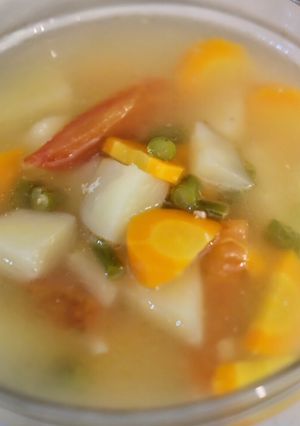 Foto resep Sop kaldu ayam sederhana