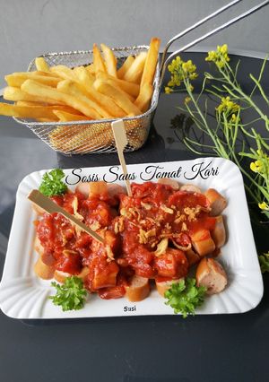 Foto resep Sosis Saus Tomat Kari (Currywurst)