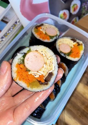 Hình của món Gimbap chuẩn vị Hàn.