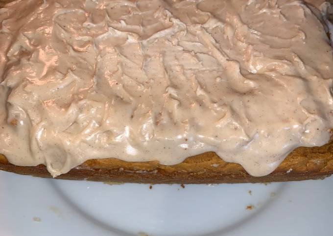 Pumpkin Spice Loaf covered with Cinnamon Icing