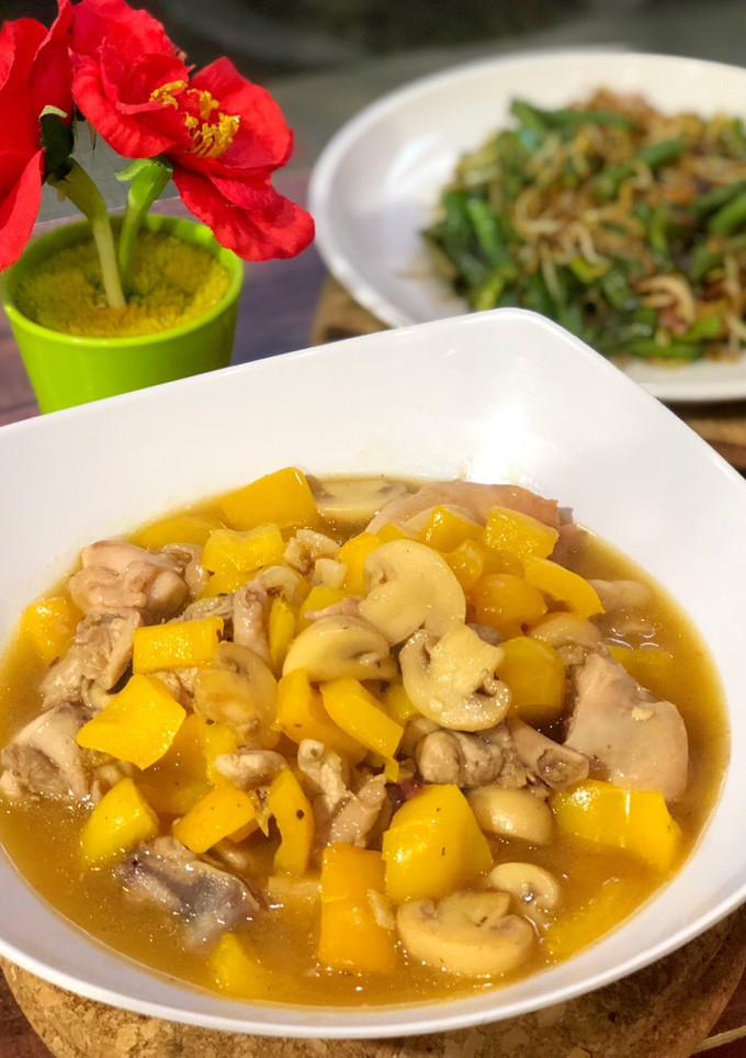 Foto resep Ayam Jamur Paprika saus Tiram ala Tiger Kitchen