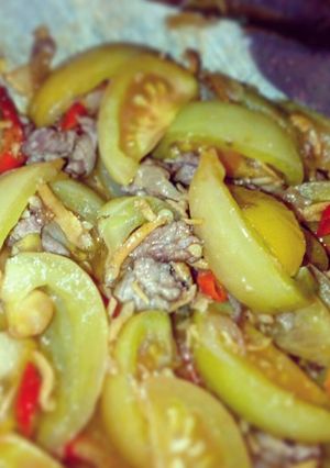 Foto resep Tumis tomat hijau terimedan