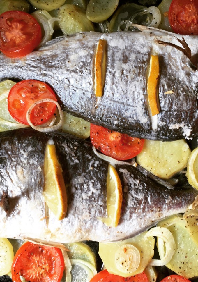 Una foto de Dorada al horno