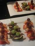 Aperitivos de sandía con gambas
