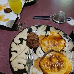 A picture of Fried Lemon Ricotta Pancakes.