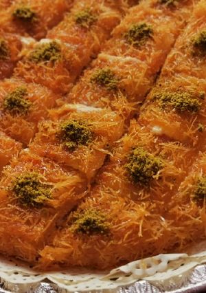 صورة لوصفة كنافة بالقشطة والجبن