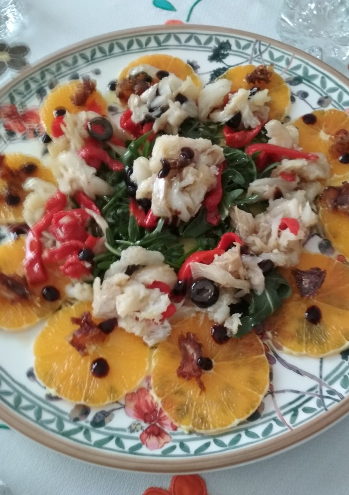 Una foto de Ensalada de naranja con bacalao. Receta 5*