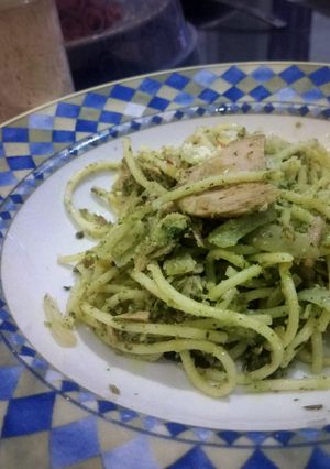 Foto resep Spaghetti Tuna Pesto