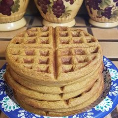 A picture of Whole Wheat Pumpkin Waffles.