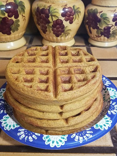 A picture of Whole Wheat Pumpkin Waffles.