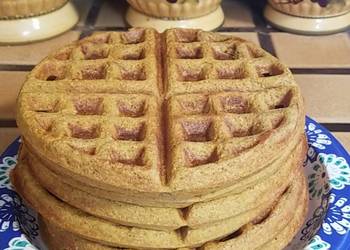 Easy Prepare Recipe Whole Wheat Pumpkin Waffles Savory Delicious