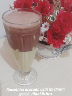 Foto resep Smoothies Avocado with Ice Cream