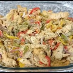 A picture of Chicken fajitas.