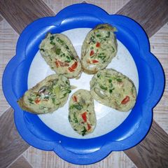 A picture of Vegetables steamed egg.