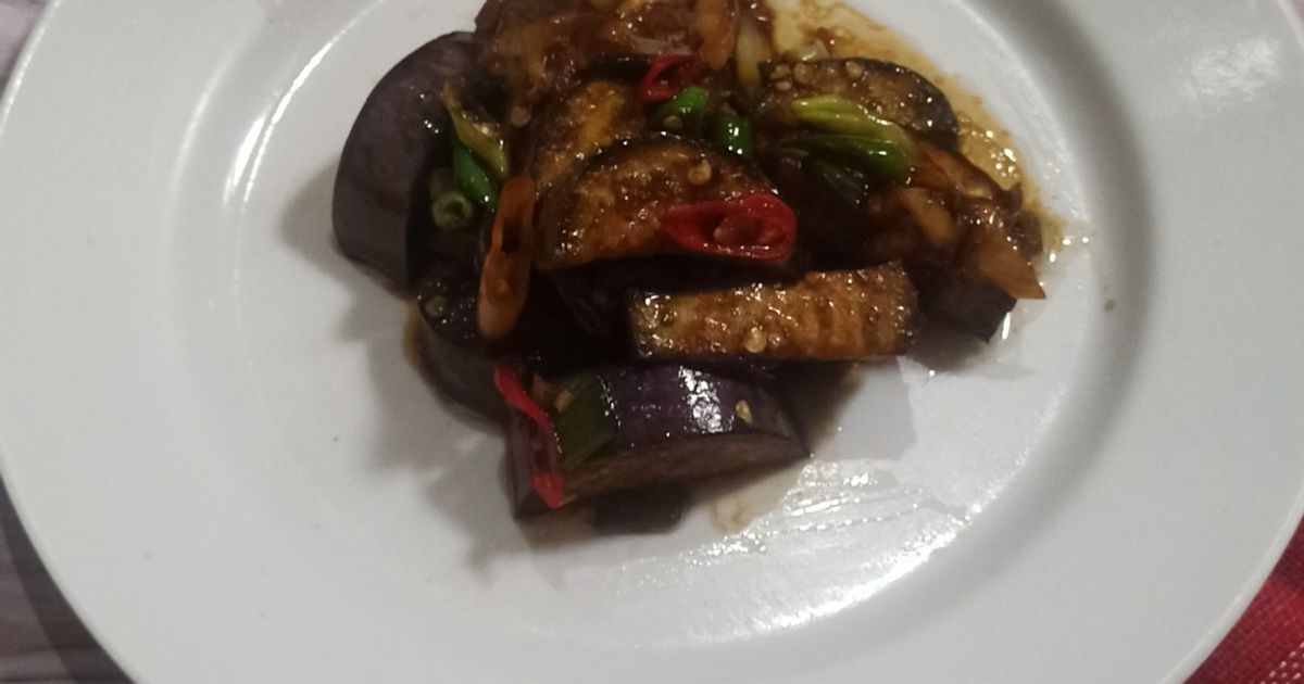 Tumis terong ungu ala eunike