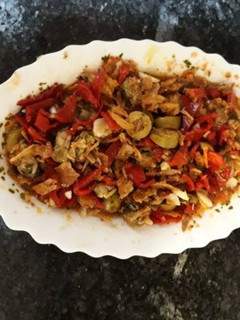 Una foto de Relleno de escabeche con verduras