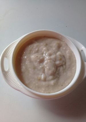 A picture of Baby's pap pudding.