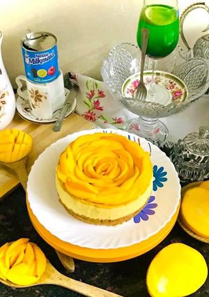 माँगो चीज़ केक(mango cheese cake recipe in hindi) रेसिपी मुख्य फोटो