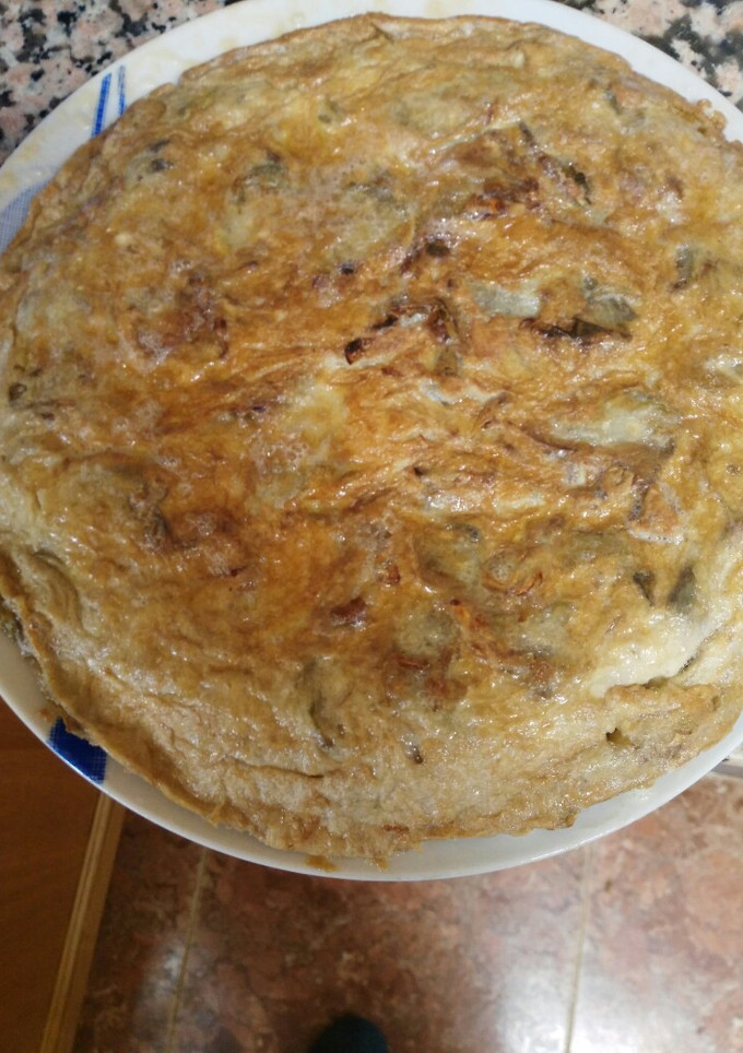 Una foto de Tortilla de alcachofas
