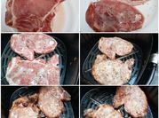 Una foto de cerdo en airfryer