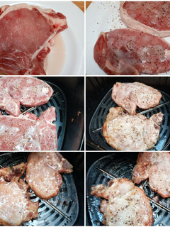 Una foto de Chuletas de cerdo en mi freidora de aire clean