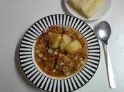 Una foto de guiso de mandioca