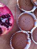 Muffin con harina de arroz y jugo de granada/ Muffin con farina di riso e succo di melograno