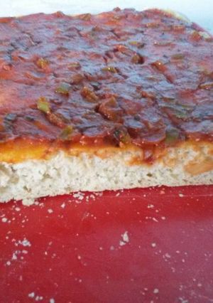 Una foto de Pizza casera súper fácil ♥