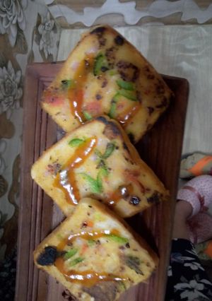 A picture of Bread piza.