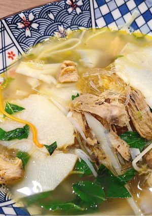 Hình của món Miến măng chay.