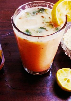 सत्तू का नमकीन शर्बत (Sattu ka namkeen sharbat recipe in hindi) रेसिपी मुख्य फोटो