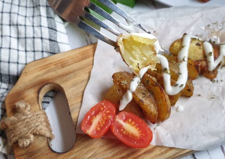 Potato wedges teflon