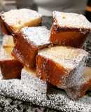 Brownie de chocolate blanco y leche condensada
