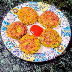 A picture of Kalmi Saag(Water Spinach) Cutlets.