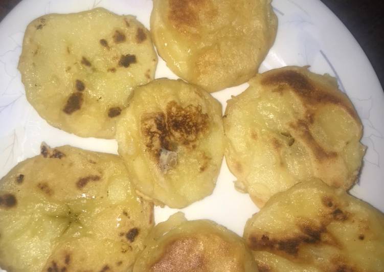 Pancakes de manzanaApple ring pancakes