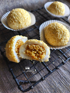 Foto resep Mochi Kacang Wijen (Tanpa Tepung Ketan)